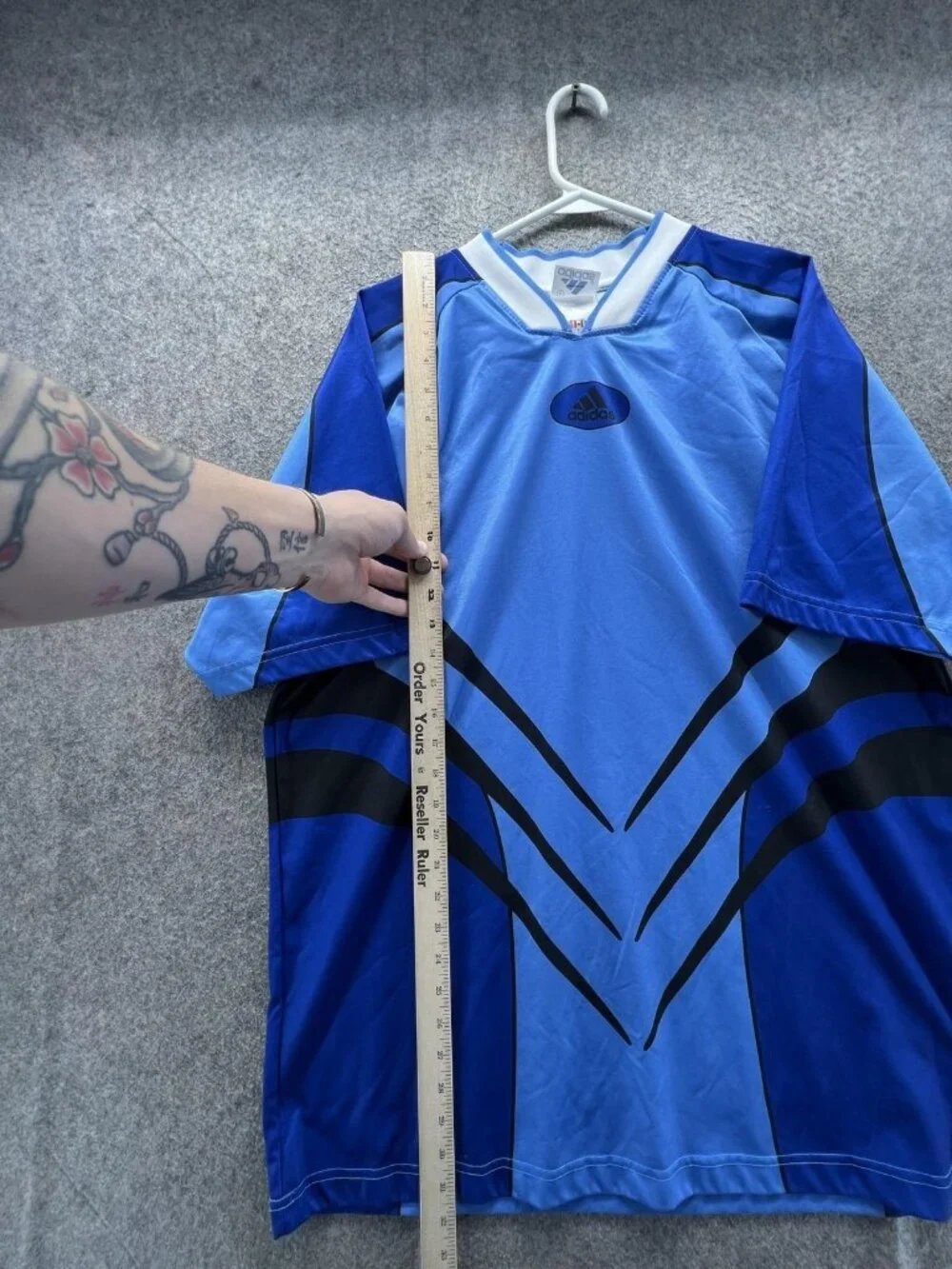 Vintage Adidas Jersey Mens Large Blue Soccer Jersey Top 90s Goalkeeping Shirt